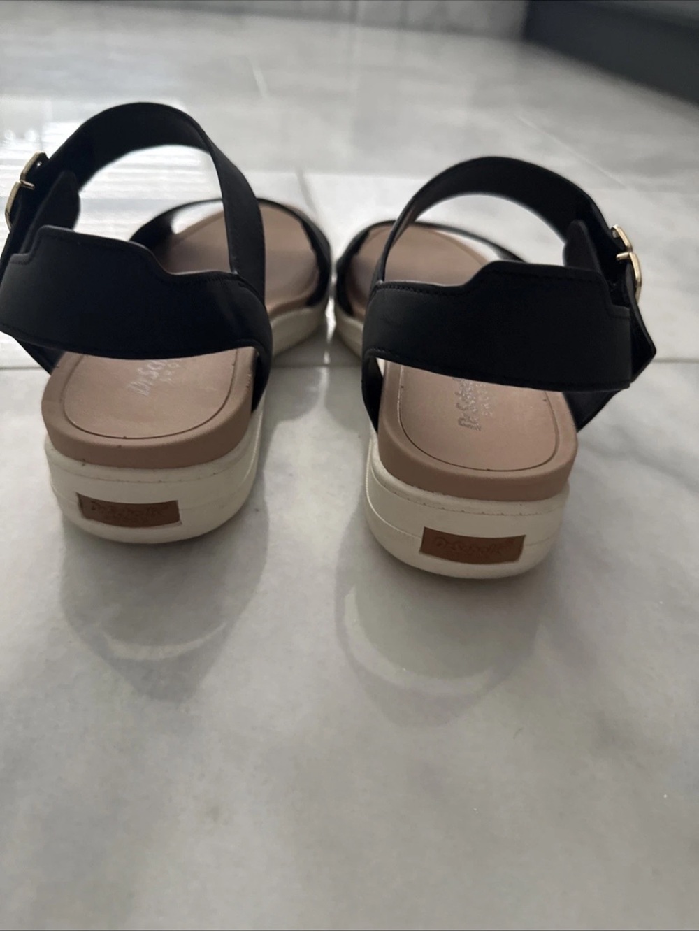 Women Black Ankle-Strap Platform Sandals - Picture 4 of 5
